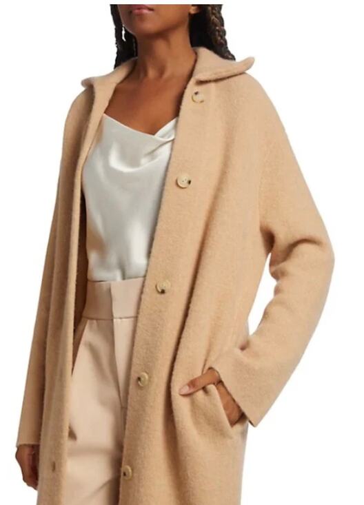 Vince Sweaters - VINCE Wool-Alpaca Blend Knit Cardigan Coat - Size 2XL